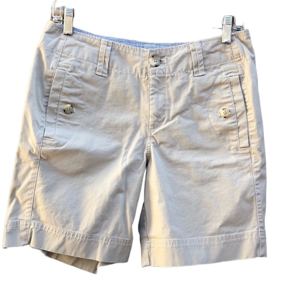 Eddie Bauer Mercer Fit Preppy Button Pocket Shorts Size 4 Petite - Picture 2 of 5